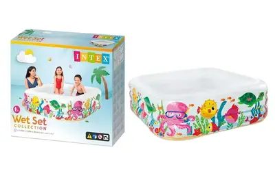 Басейн INTEX "Акваріум" (рем. комплект, 3 секції) в коробці 57471 р.159*159*50см купити