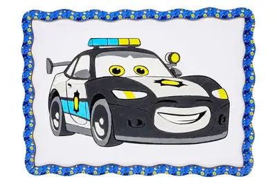 Картина по номерах Puz-22952 "Поліцейська машина" дерев'яна, формат А4 PuzzleOk купити