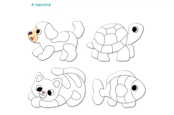Магнітний набір для творчості з фольгою 200298 "Домашні улюбленці" DoDo купити недорого в Україні, фото 3