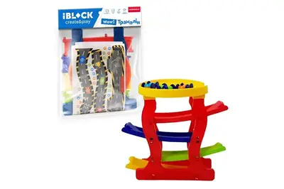 Трек IBLOCK PL-921-287 2 кольори, п`ятирівневий 1 потрійна машинка, 3 одинарні машинки, наліпки, р- купити