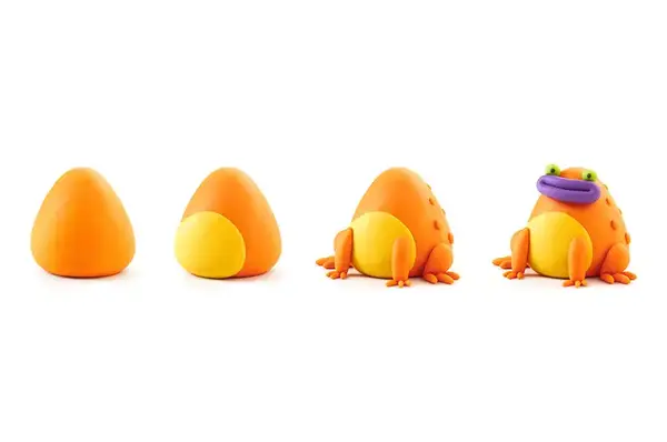 Набір пластиліну, що самостійно твердіє, ЛІПАКА - ЕКЗОТИЧНІ ТВАРИНИ: ПОМАРАНЧЕВА ЖАБА 30124-UA01 купити недорого в Україні, фото 4