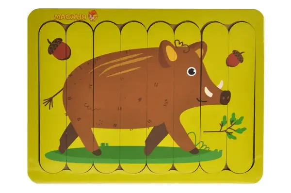Пазл-вкладка, серія лісові тварини "Кабанчик" купити