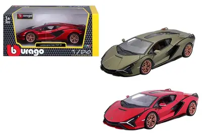 Автомодель 18-21099 LAMBORGHINI SIÁN FKP 37 (асорті зелений металік, червоний металік, 1:24) купити