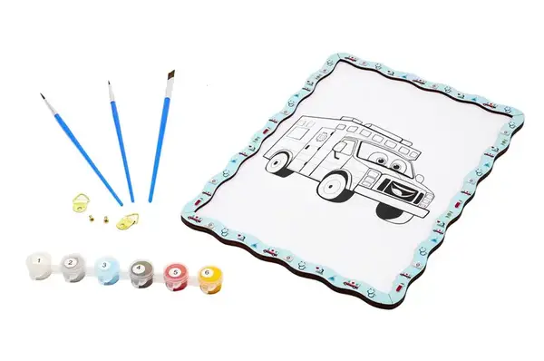 Картина по номерах Puz-22955 "Медична машина" дерев'яна, формат А4 PuzzleOk купити недорого в Україні, фото 3