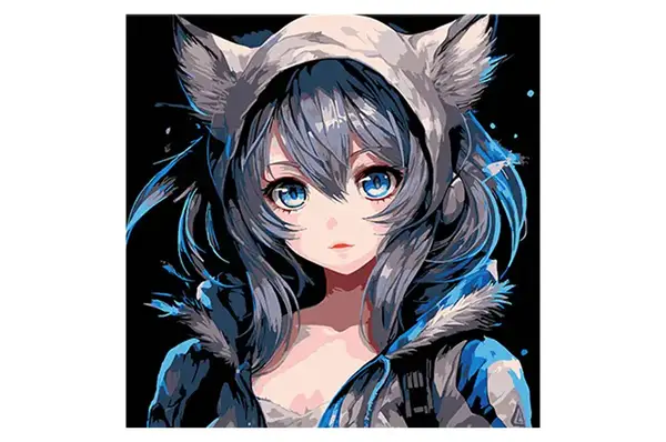 Набір для розпису по номерах Світ аніме дівчинки на чорному фоні розміром 30х30 см (SH3030-2) Strateg купити