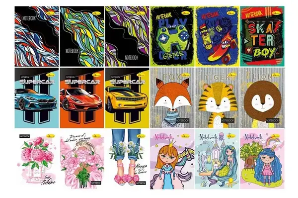 Блокнот А6, 40 арк., посипка, пружина збоку АП-1602 купити