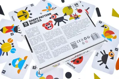 Розвиваюча дерев'яна гра QB700-005 "Фігурна мозаїка" 30 дет. qbee купити