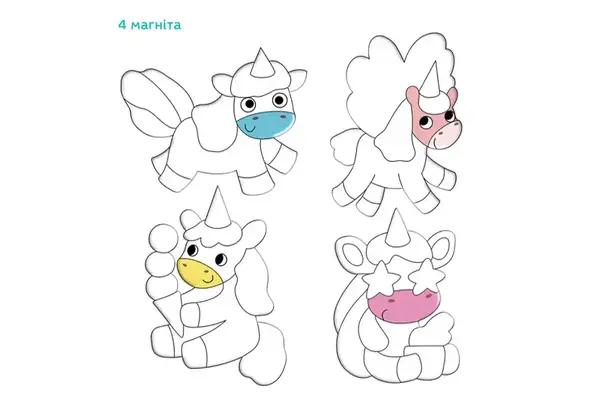 Магнітний набір для творчості з фольгою 200297 "Єдинороги" DoDo купити недорого в Україні, фото 2
