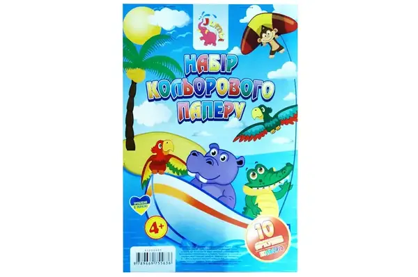 Набір кольорового паперу RI200601, 10 аркушів Jumbi купити