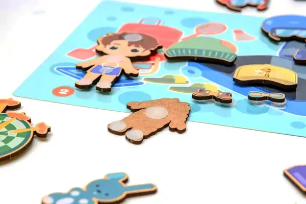 Гра дерев'яна з наліпками Puz-88893, Відпочинок Мока Бока PuzzleOK купити недорого в Україні, фото 5