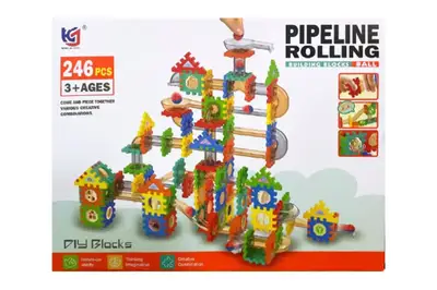 Конструктор-лабіринт "Кулькотрек" 246дет в коробці E042 р.48*37*8см купити