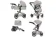 Візок для ляльки 9695 FORTUNA LIGHT GREY 2в1 з сумкою, металевий, в коробці 54.5x14.5x38.5 см CARRELLO купити недорого в Україні, фото 66456