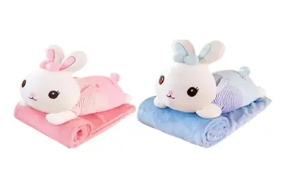 М'яка іграшка L1122 іграшка з пледом 60 см, 2 види купити