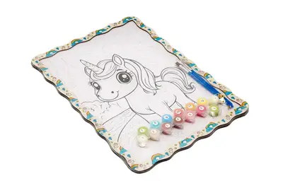 Картина по номерах Puz-22950 "Милий Єдиноріг " дерев'яна, формат А3 PuzzleOk купити