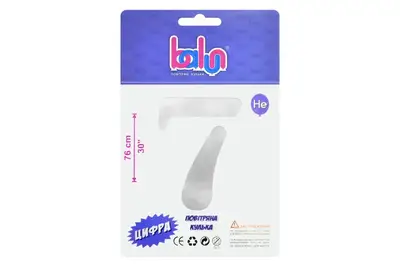 Фольгована кулька цифра 2393 "7"срібна "30" (76см),1 шт Balun купити