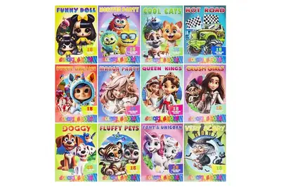 Розмальовка 18 кольорових малюнків. Jumbi Мікс купити