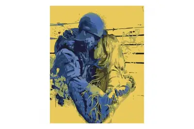 Набір для розпису по номерах р. 40*50 см "Героїчне кохання" з лаком SY6538 STRATEG купити