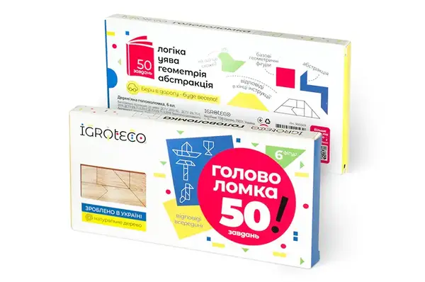 Дерев'яна гра "Головоломка Танграм" 6 дет. 900569 IGROTECO купити