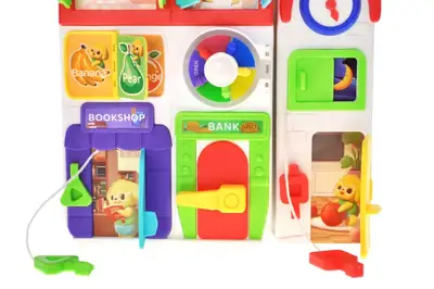 Бізіпланшет XQS2069A активна панель, шухляди, замки, дверцята, в коробці р.23x9x27 см YG Toys купити