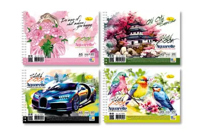 Скетчбук АП-0204 "Акварельний" 20 аркушів, А5 Апельсин купити