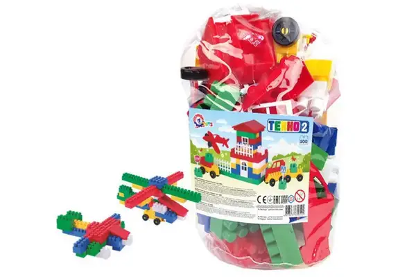 Конструктор блочний 0502 №2 100 елм. в кульку ТЕХНОК купити