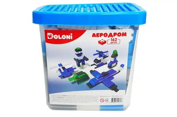 Конструктор 013888/09 "Аеродром" 162 детал. в пластиковому боксі DOLONI купити недорого в Україні, фото 3