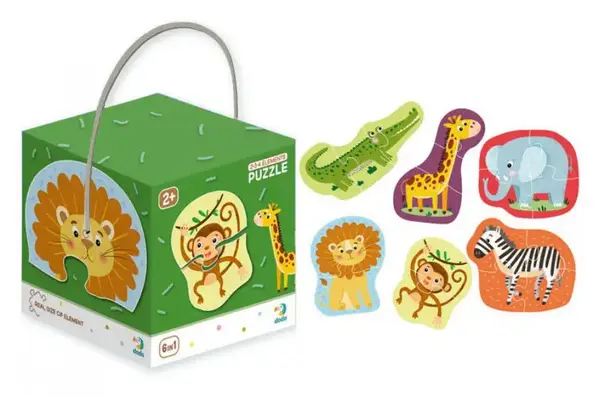 Пазл 2-3-4 елементи "Дикі тварини" 300153 DoDo купити