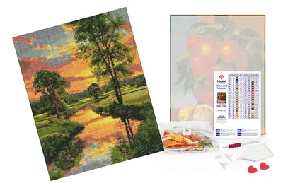 Набір з алмазною мозаїкою AMO20269 "Річка за містом" 40х50см IDEYKA купити