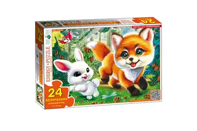 Пазл 24 елем. "Лисеня та Зайченя" КФІ купити