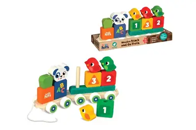 Дерев'яна іграшка KH20/037 Паровозик 29,8x13x9,1 см р. 31x13x10 см Kids hits купити