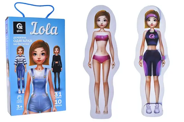Одягалка магнітна QB600-007 "Lola" дерев'яна qbee купити