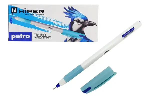 Ручка масляна HO-340 "PETRO" 0.7 мм, синя HIPER купити
