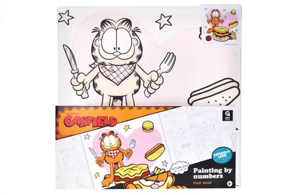 Набір для розпису по номерах 30х30 см QB913-006 "Гарфілд: Настрій смаку" qbee купити недорого в Україні, фото 2