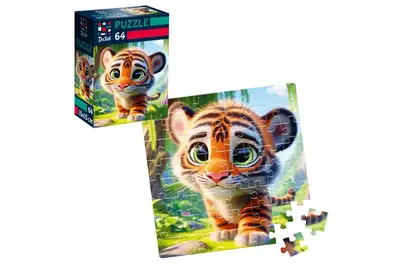 Пазли De.tail. Миле тигреня. 64 деталі DT1234-15 (укр) Vladi Toys купити