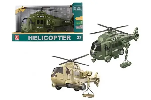 Вертоліт військовий інерційний, озвучений, зі світлом, 2кольори, в коробці RJ3373 купити