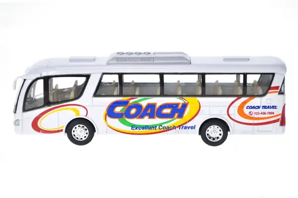 Модель автобус KS7101W COACH 7'' металевий, інерція, відкриваються двері, 4 кольори, коробка купити недорого в Україні, фото 4