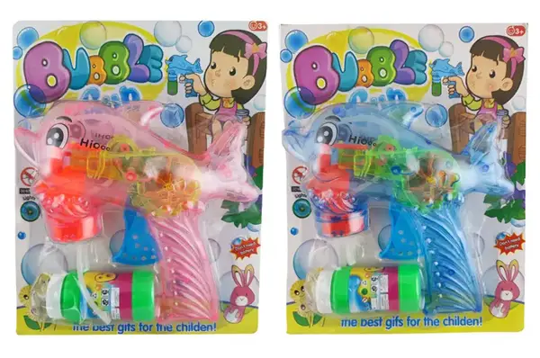 Пістолет з мильними бульбашками, механічний на блістері, 2види 2568 р.25*22см купити