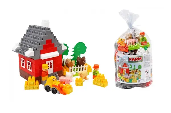 Конструктор блочний 1096 “Ферма” 130 дет. в кульку ТЕХНОК купити