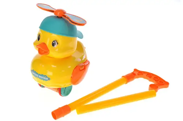 Каталка 198-29 "Каченя" з ручкою р.21x18x19 см YG Toys купити недорого в Україні, фото 3