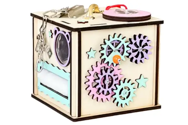 Бізікуб з дзеркалом Слонова кістка 15х15х15 см купити недорого в Україні, фото 3