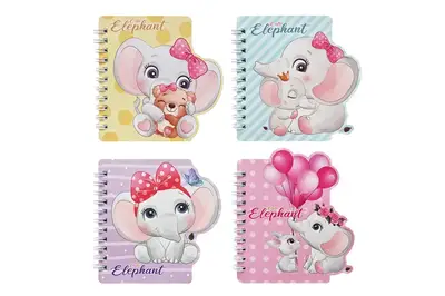 Блокнот на пружині 95500WB Слоник 13 x10 см, 60 аркушів Блокнот на пружині 95500WB Слоник 13 x10 см, 60 аркушів купити