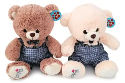 Ведмедик в комбінезоні (2 кольори) 5353/33 р.33см купити