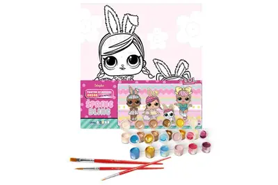 Набір для розпису по номерах 40x40 см KHO1102 "L.O.L. Spring Bling Hops with Kittea" Ideyka купити