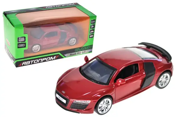 Машина металева 10004 5" Audi R8 GT, відкриваються двері, в коробці 16,5x7x8 см АВТОПРОМ купити