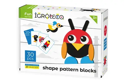 Розвиваюча дерев'яна гра "Фігурна мозаїка" 30 дет. 900071 IGROTECO купити