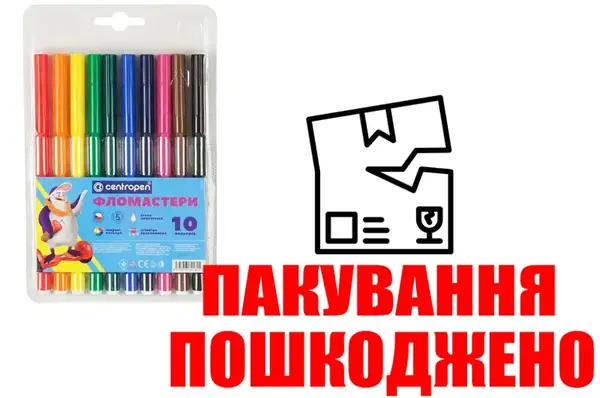 OUTLET ФЛОМАСТЕРИ Centropen 7790/10 10 кольорів купити