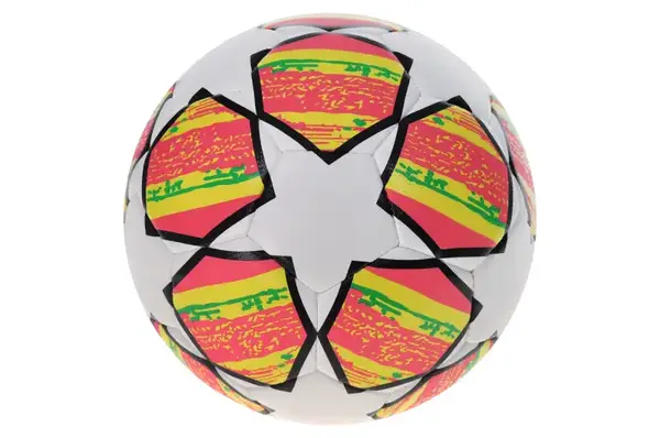 М'яч футбольний 62/5259-2 "UCL" біла зірка з червоно-жовтим 5" купити