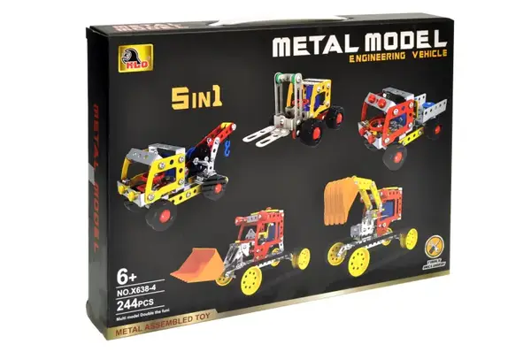 Конструктор металевий "Будівельна техніка 5в1" 244дет X638-4 р.35*26*5,5см купити