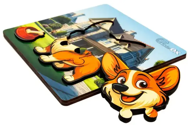 Сортер А6 "Веселий песик" Puz-88753 дерев'яний PuzzleOk купити недорого в Україні, фото 2