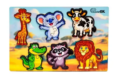 Сортер А5 "Розумний світ. Дикі тварини" Puz-88750 дерев'яний PuzzleOk купити